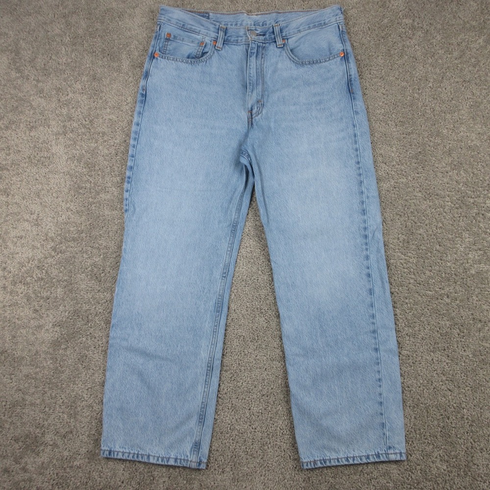 Levis Jeans Mens 33x30 Blue 565 Loose Straight Baggy Light Wash Denim Pants
